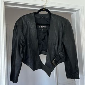 Vintage 80s Wilson’s Black Leather Jacket Size Small